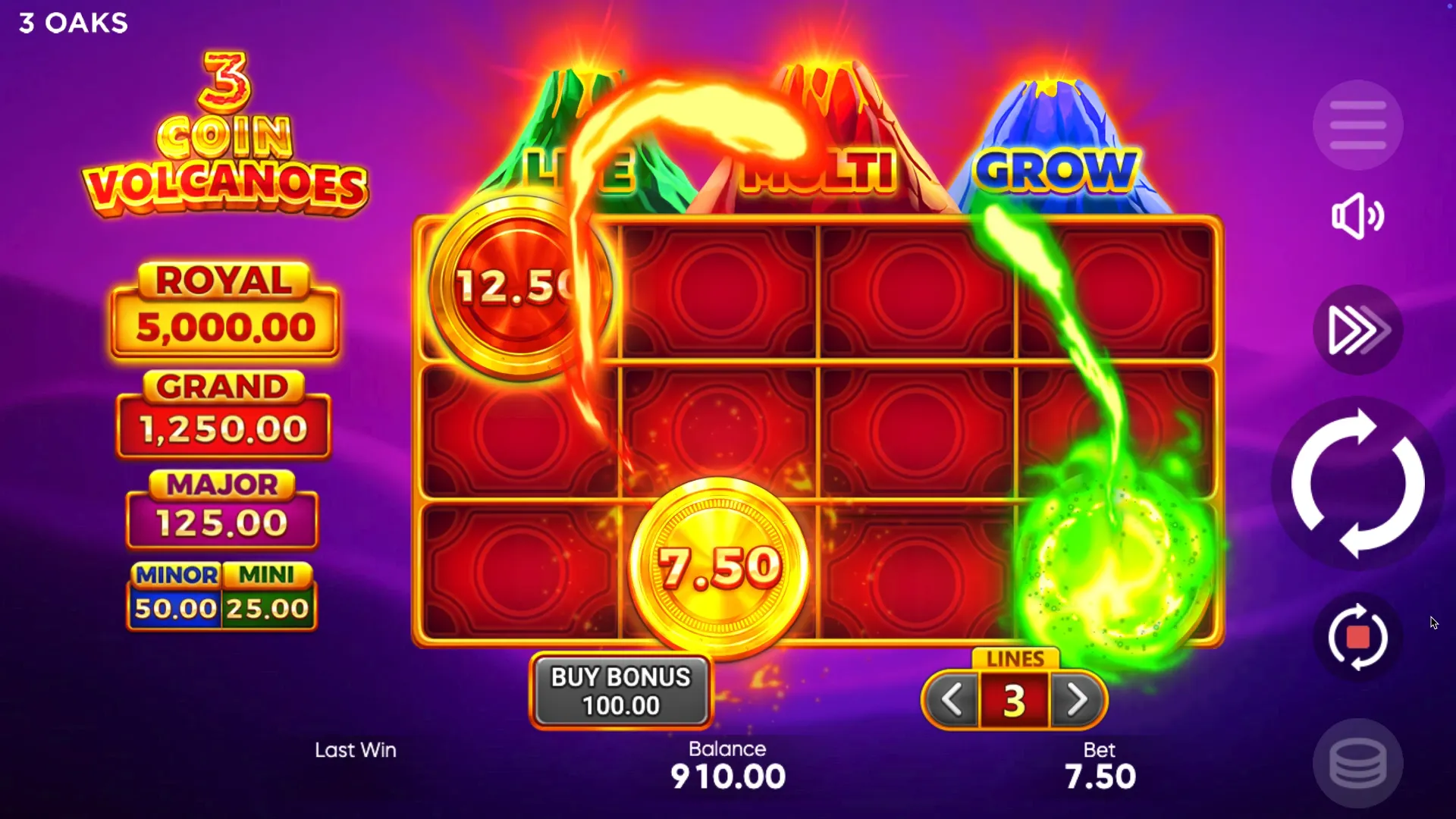 Play 3 Coin Volcanoеs bonuses