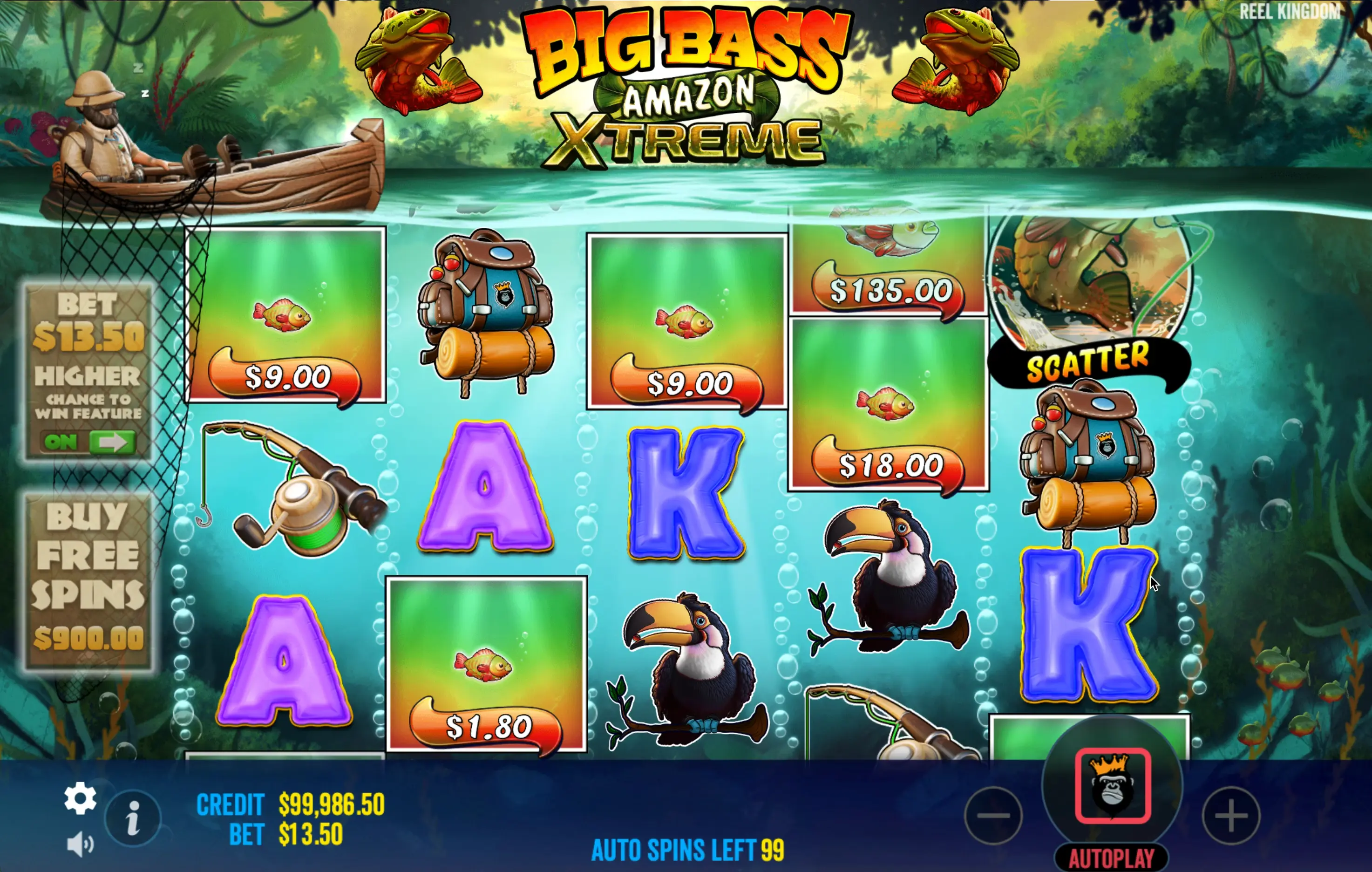 Jogo online Big Bass Amazon Xtreme