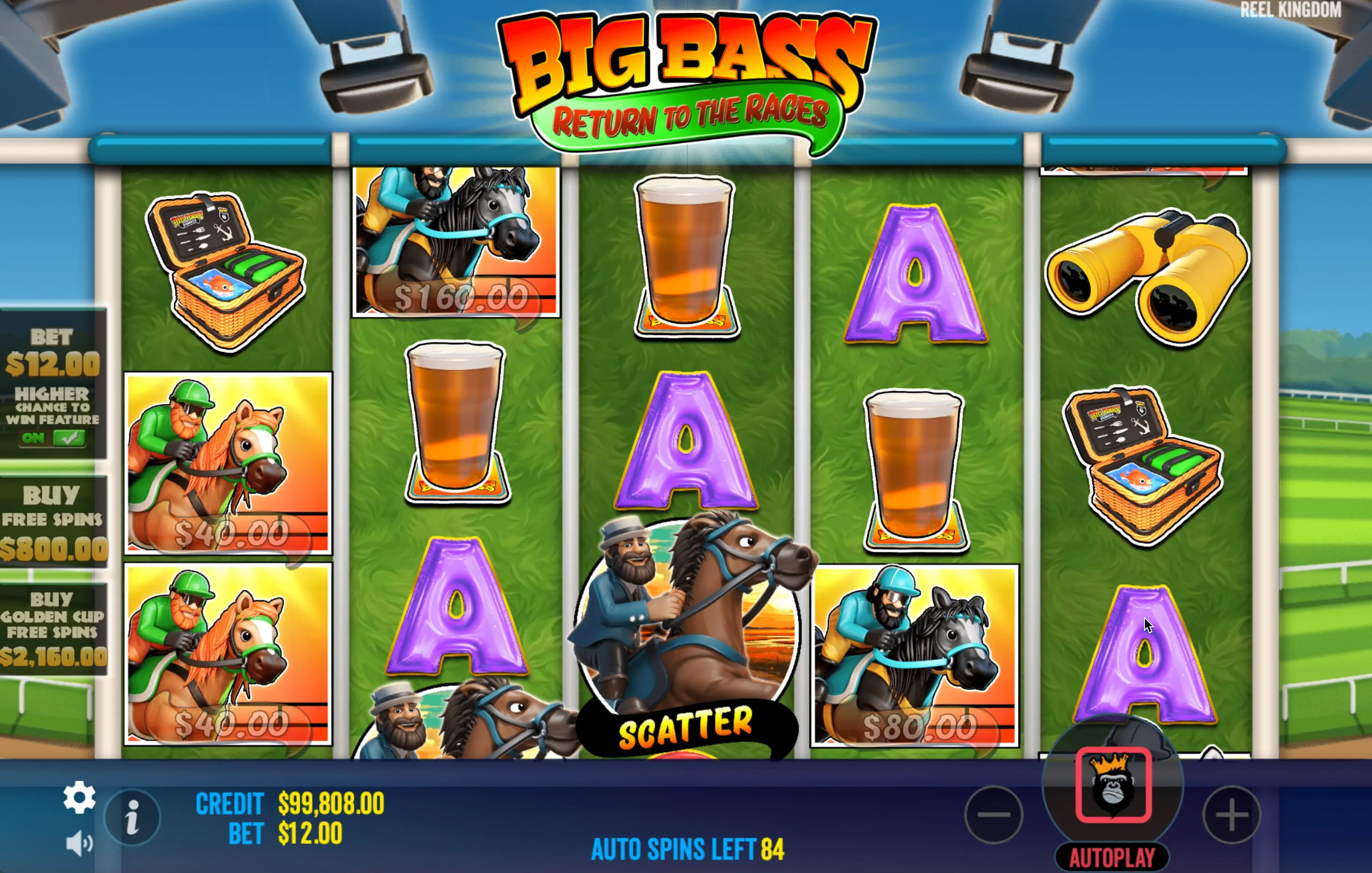 Estratégia de ganhos Big Bass Return to the Races
