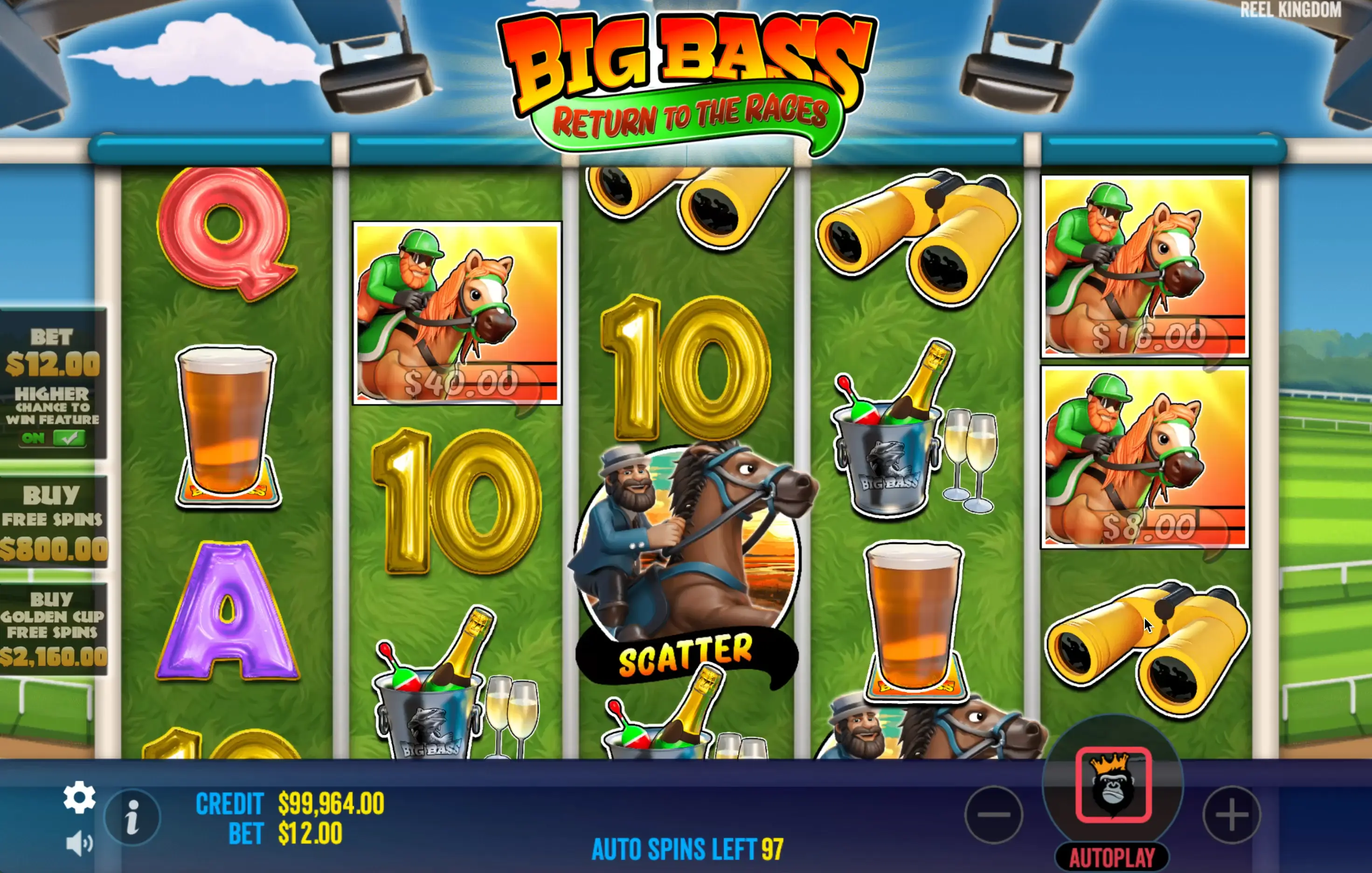 Slot Big Bass Return to the Races por dinheiro