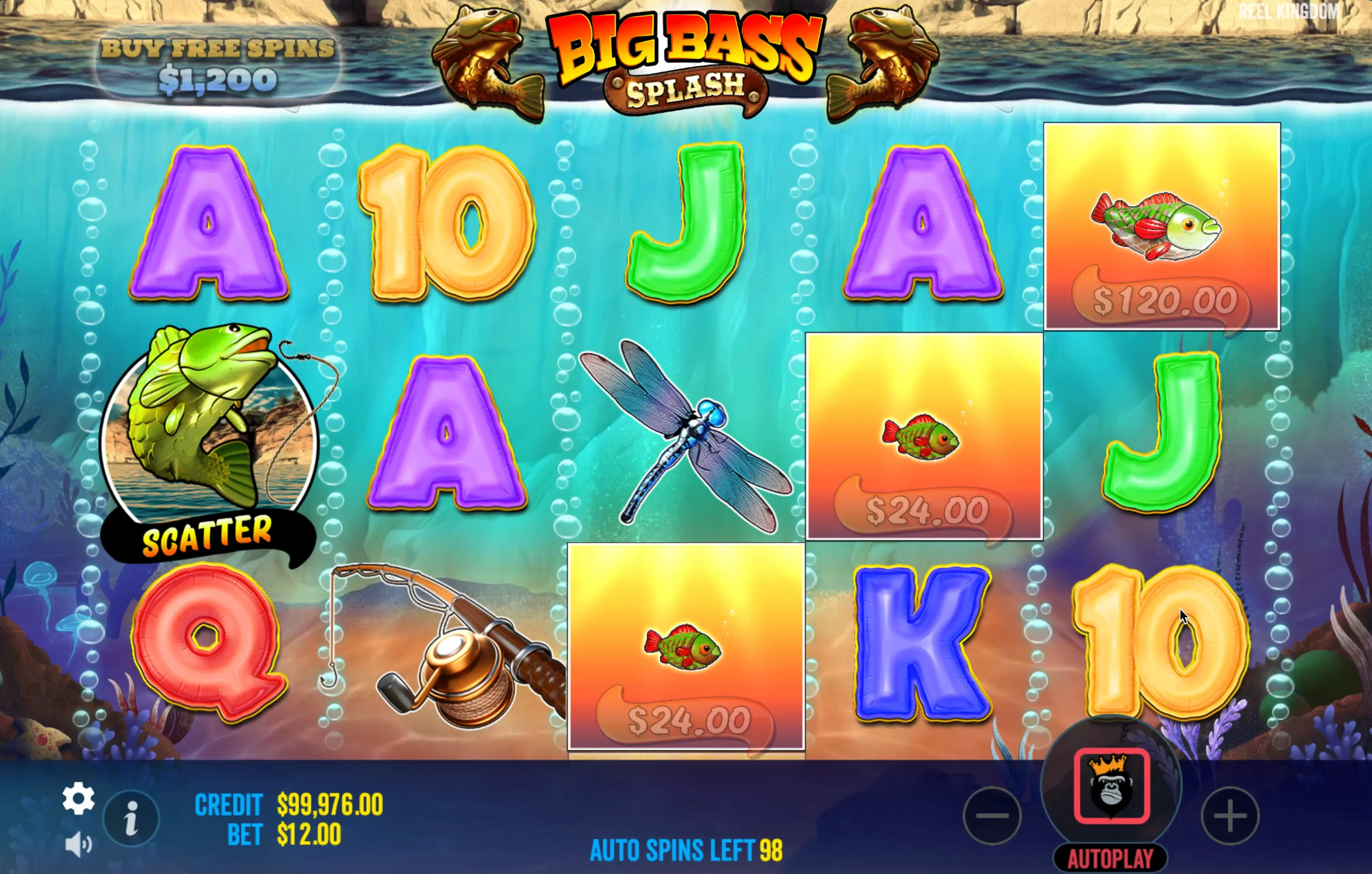 Slot Big Bass Splash por dinheiro