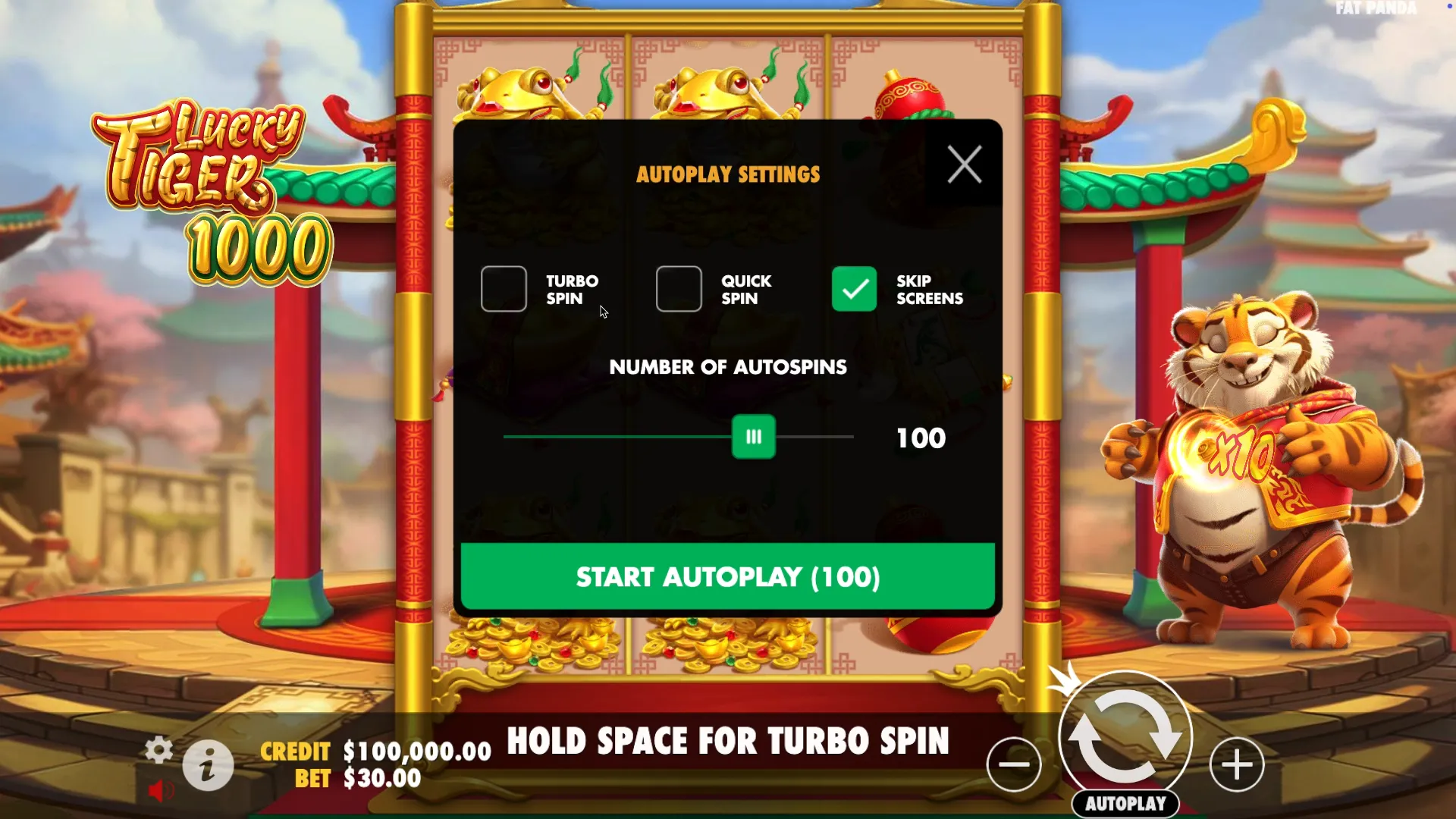 Online game Lucky Tiger 1000