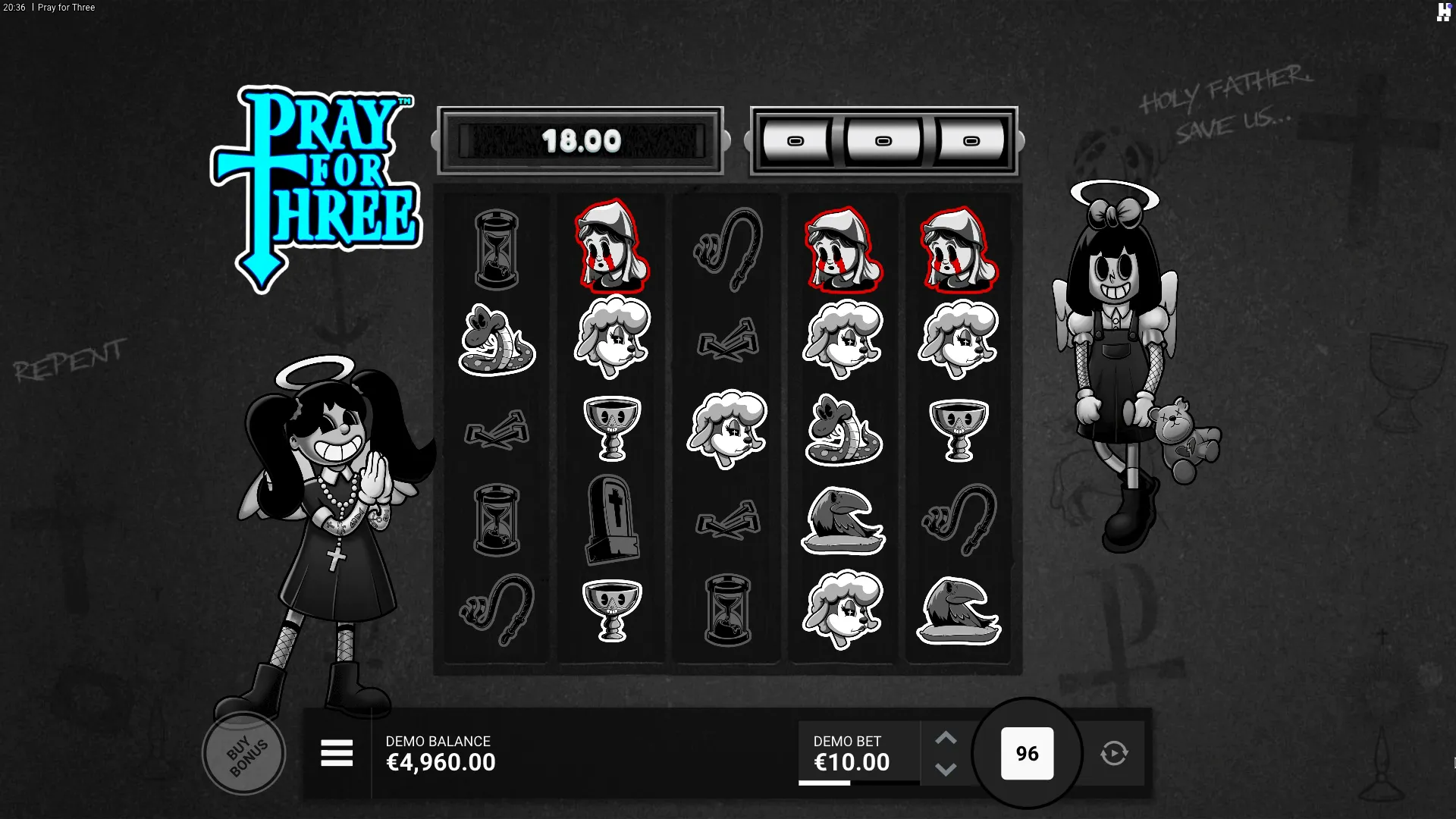 Slot Pray for Three por dinheiro