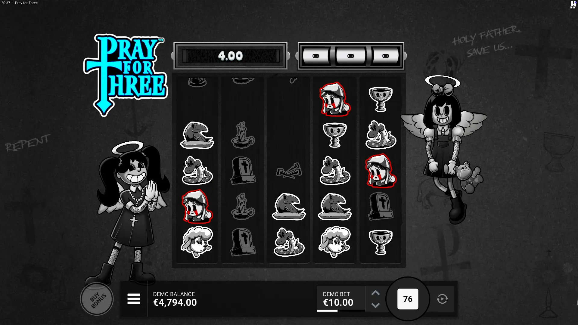 Registro de slot Pray for Three